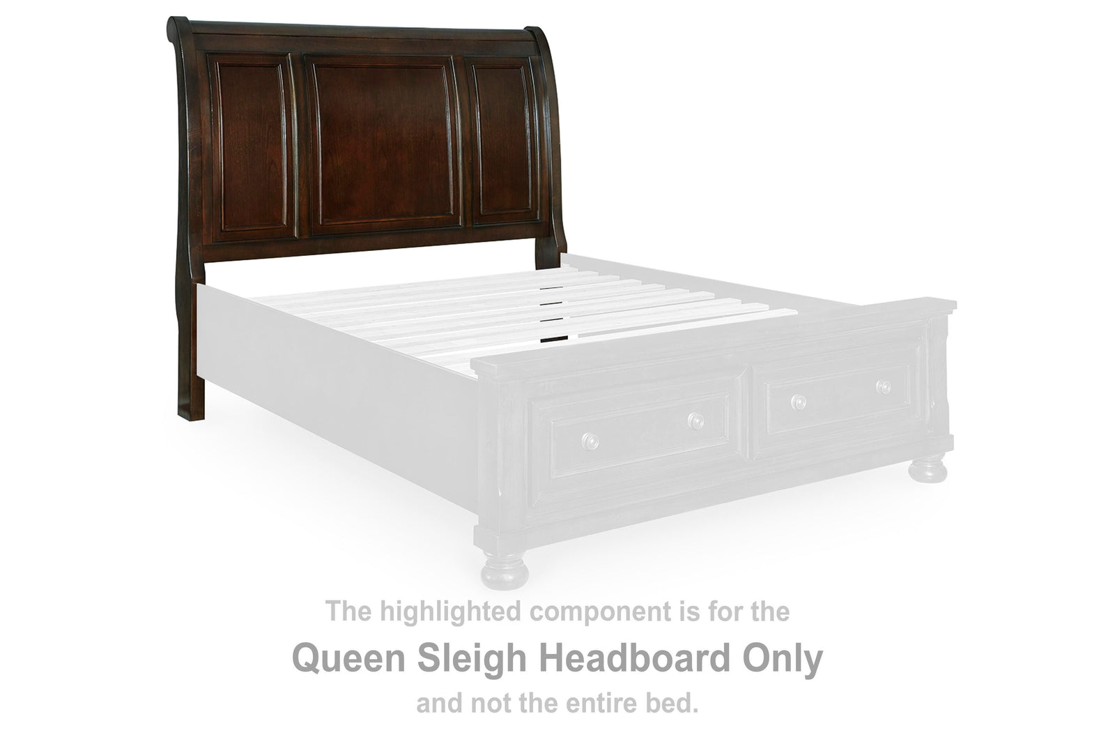 Porter Queen Sleigh Headboard - Rustic Brown (B697-SI) - Image 2