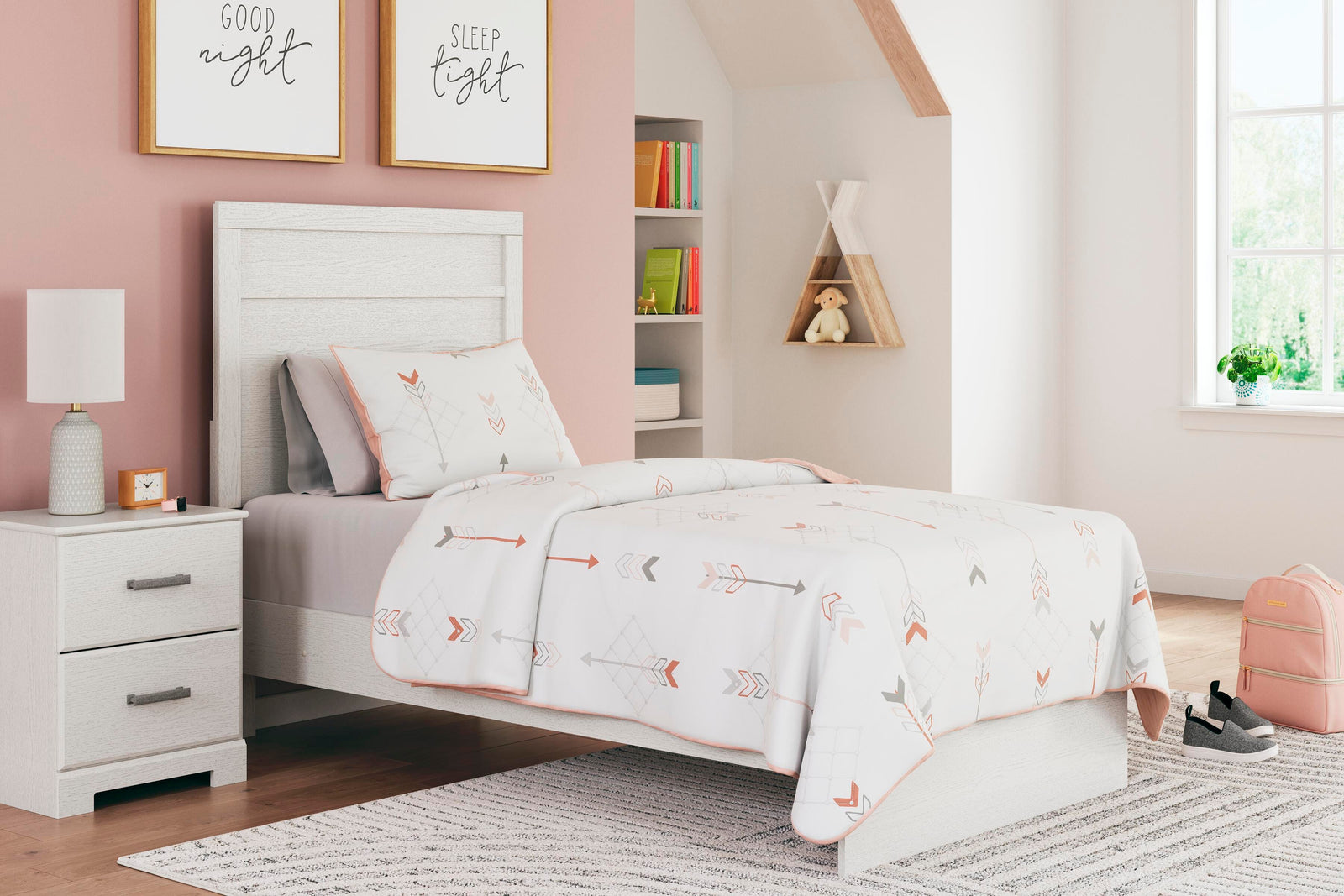 Stelsie Panel Bed (Youth) - White (B2588-SI) - Image 9