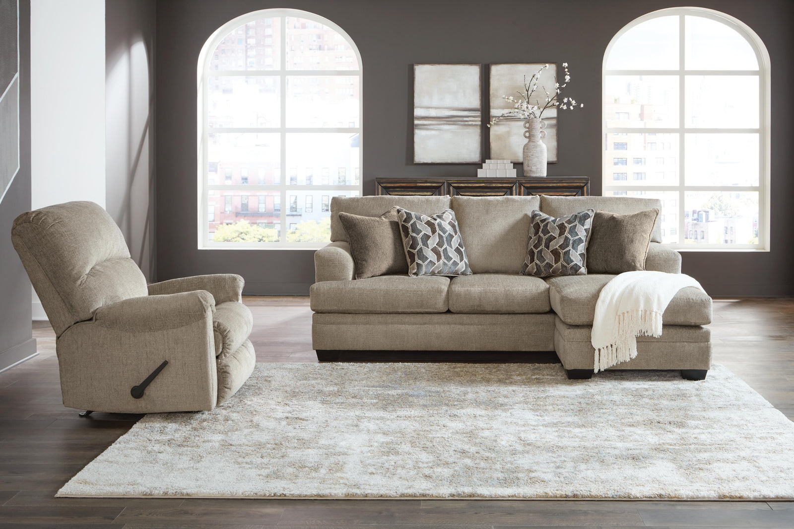 Stonemeade Sofa Chaise and Recliner (59504-SI) - Image 13