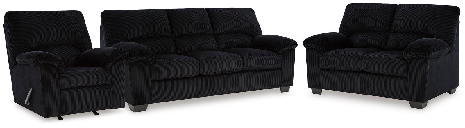 SimpleJoy Sofa, Loveseat and Recliner (24204-SI)