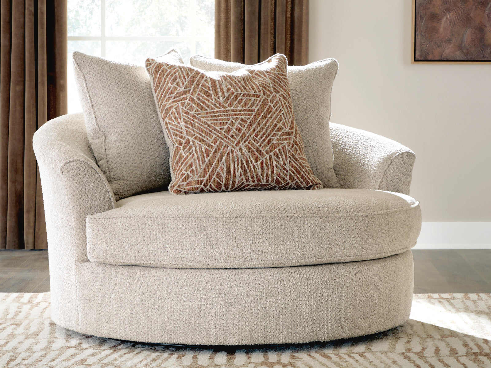 Steelwater Retreat Oversized Swivel Accent Chair (66704-SI) - Image 2