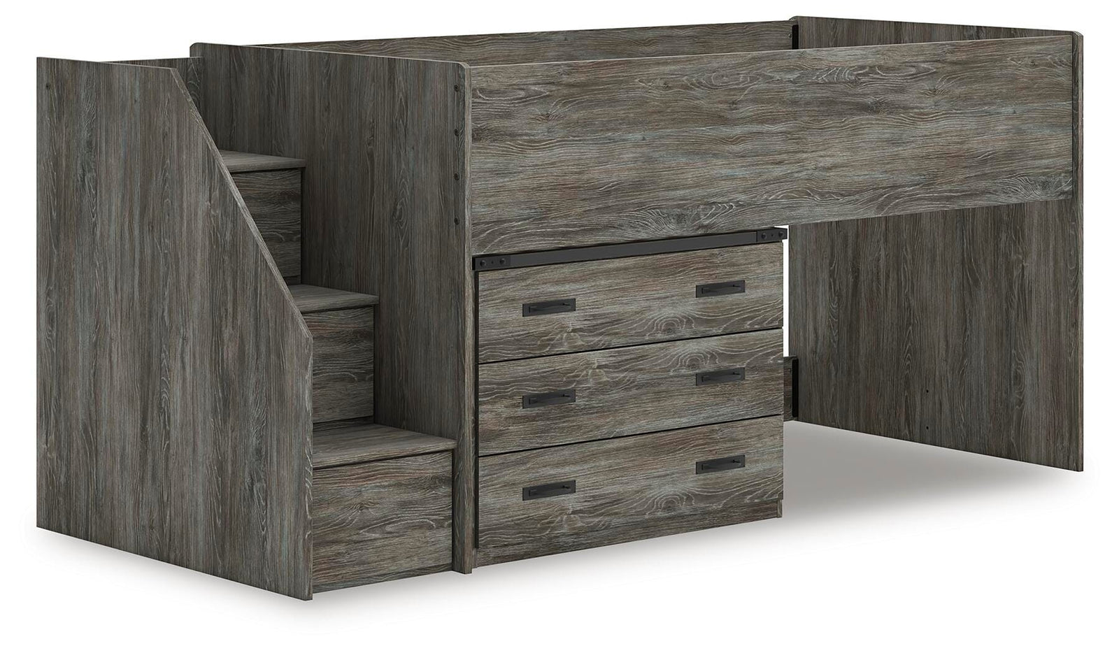 Frandern Loft Bed with Drawer Storage (Youth) - Gray (B4480-SI) - Image 2
