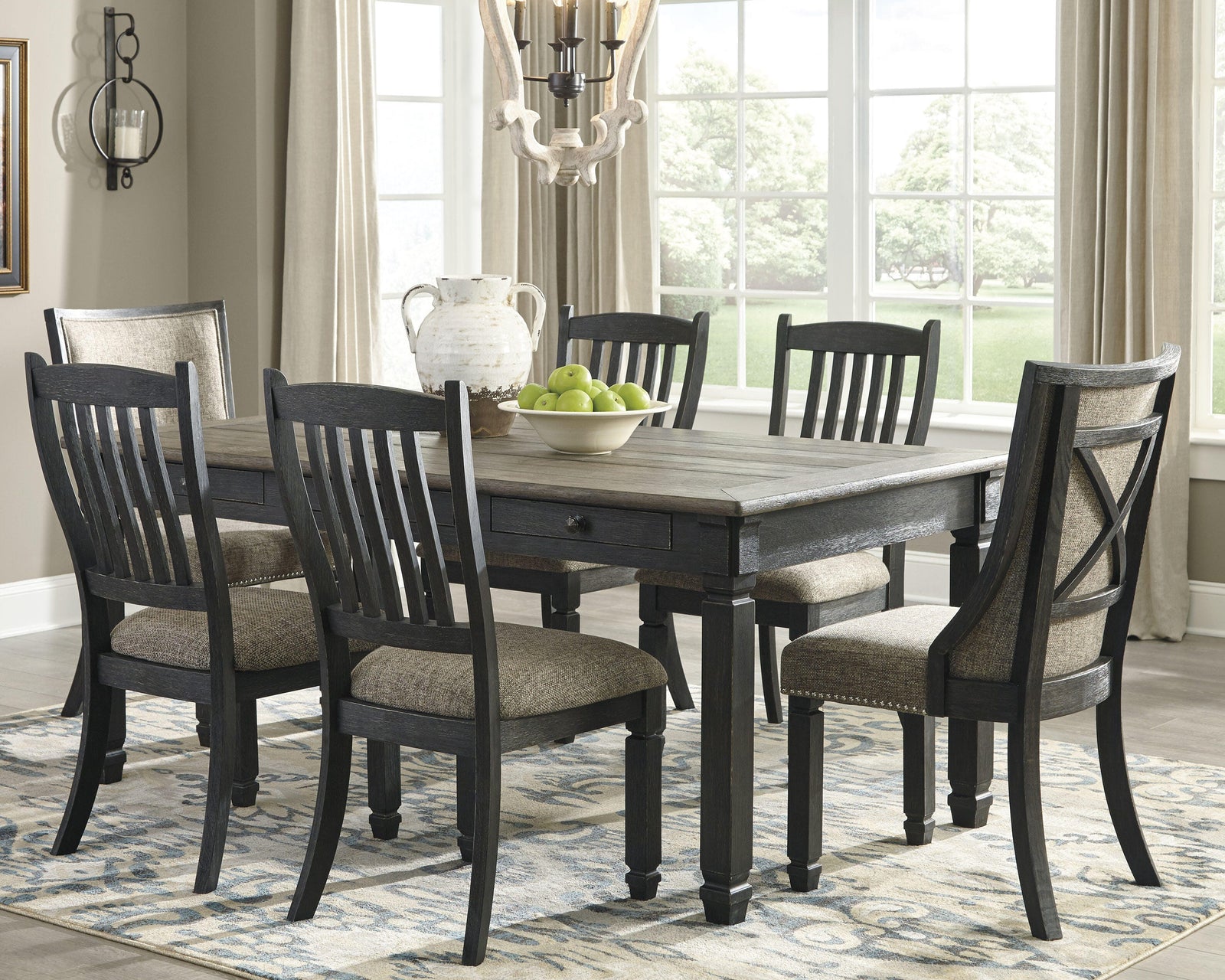 Tyler Creek Dining Table with 6 Chairs (D736-SI) - Image 2