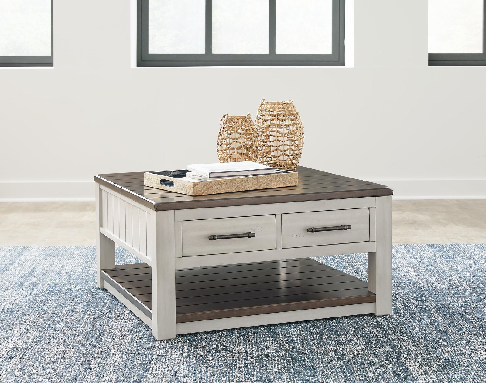 Darborn Lift-top Coffee Table and 2 Chairside End Tables - Gray/Brown (T796-SI) - Image 13