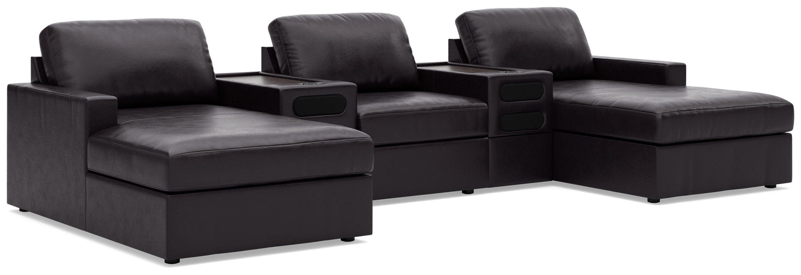 Modmax II 5-Piece Double Chaise Sectional with Audio Consoles (74305-SI)