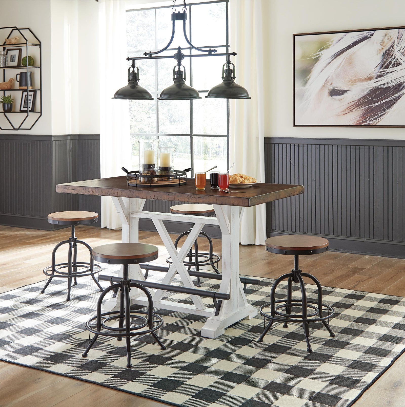 Valebeck Counter Height Dining Table and 4 Barstools (D546-SI) - Image 4