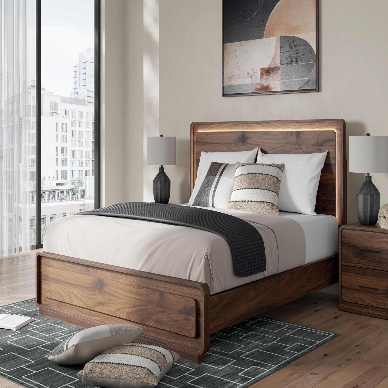 Fortlorn California King Panel Bed (PCB386-SI) - Image 9