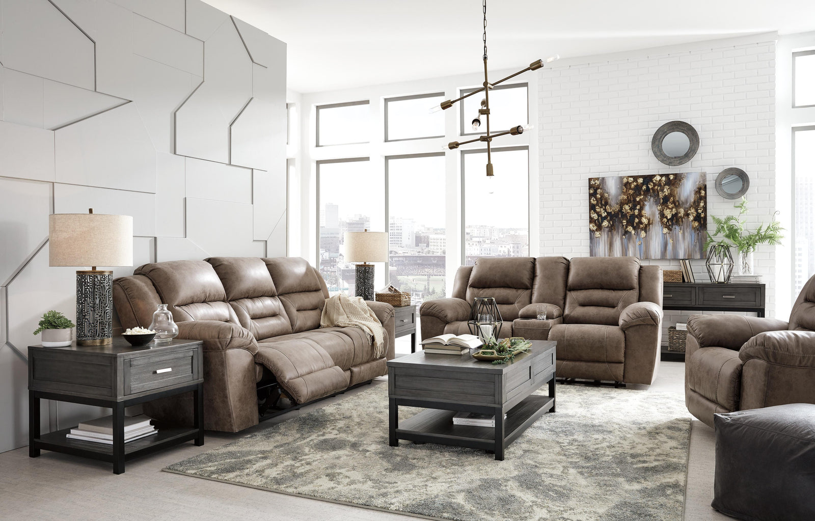 Stoneland Reclining Sofa, Loveseat and Recliner (39905-SI) - Image 6