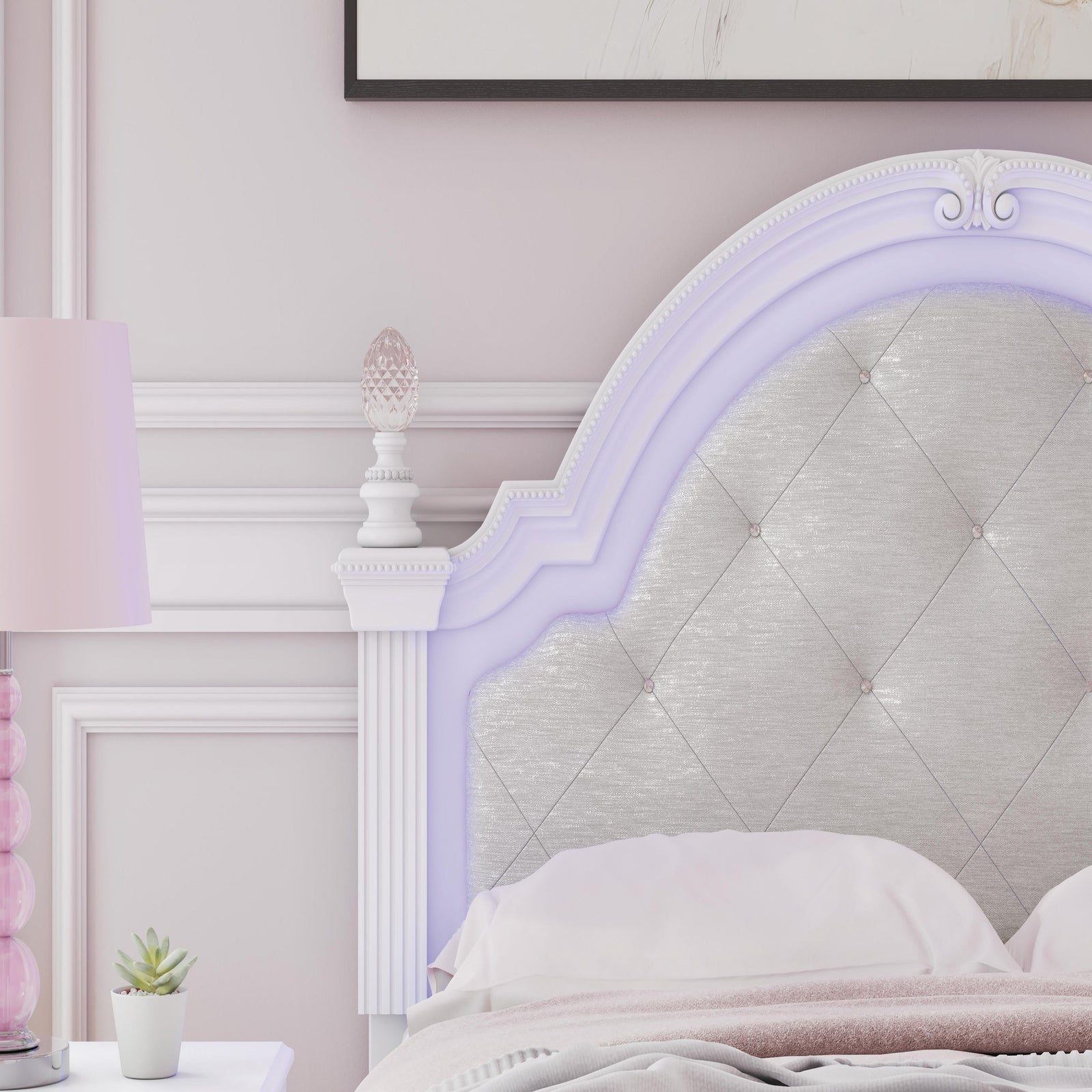 Kozlani Full Upholstered Panel Bed (PCB1819-SI) - Image 9