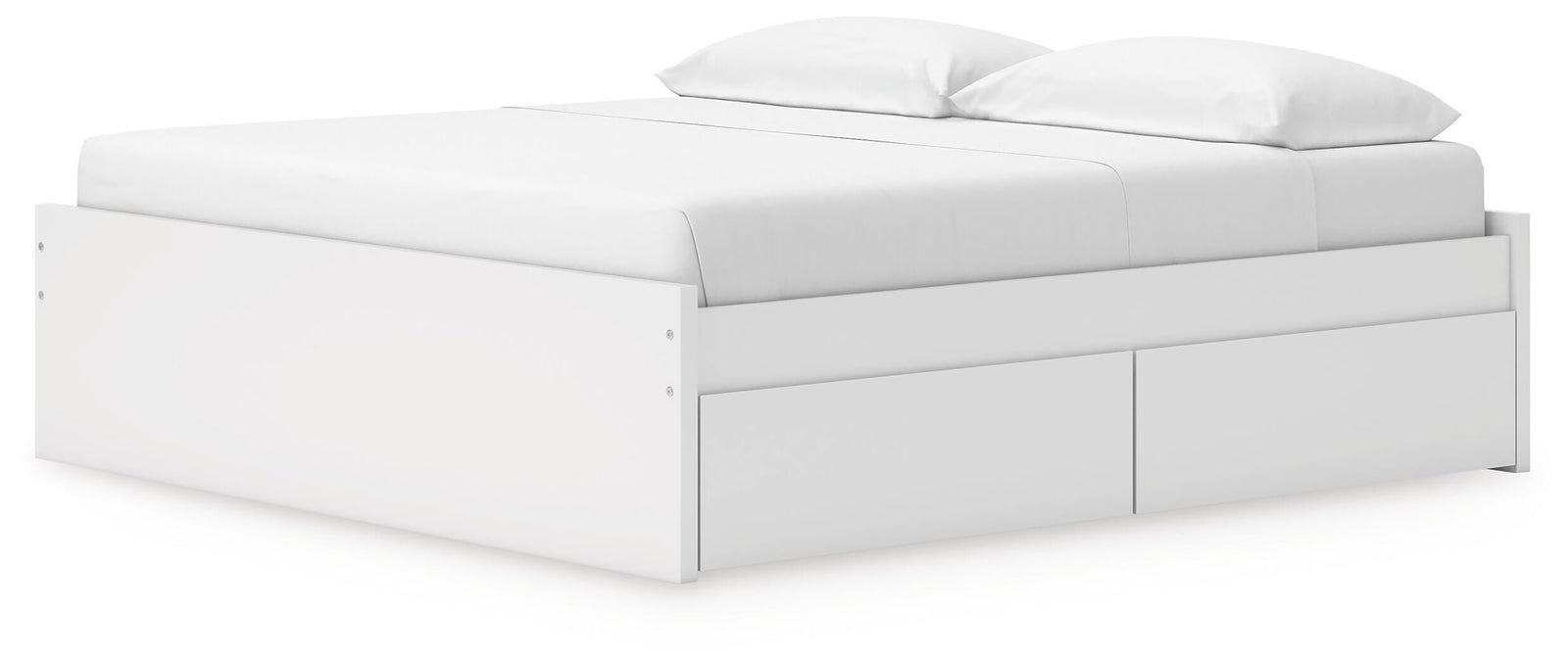 Onita Platform Bed with 2 Side Storage - White (EB9630-SI) - Image 5