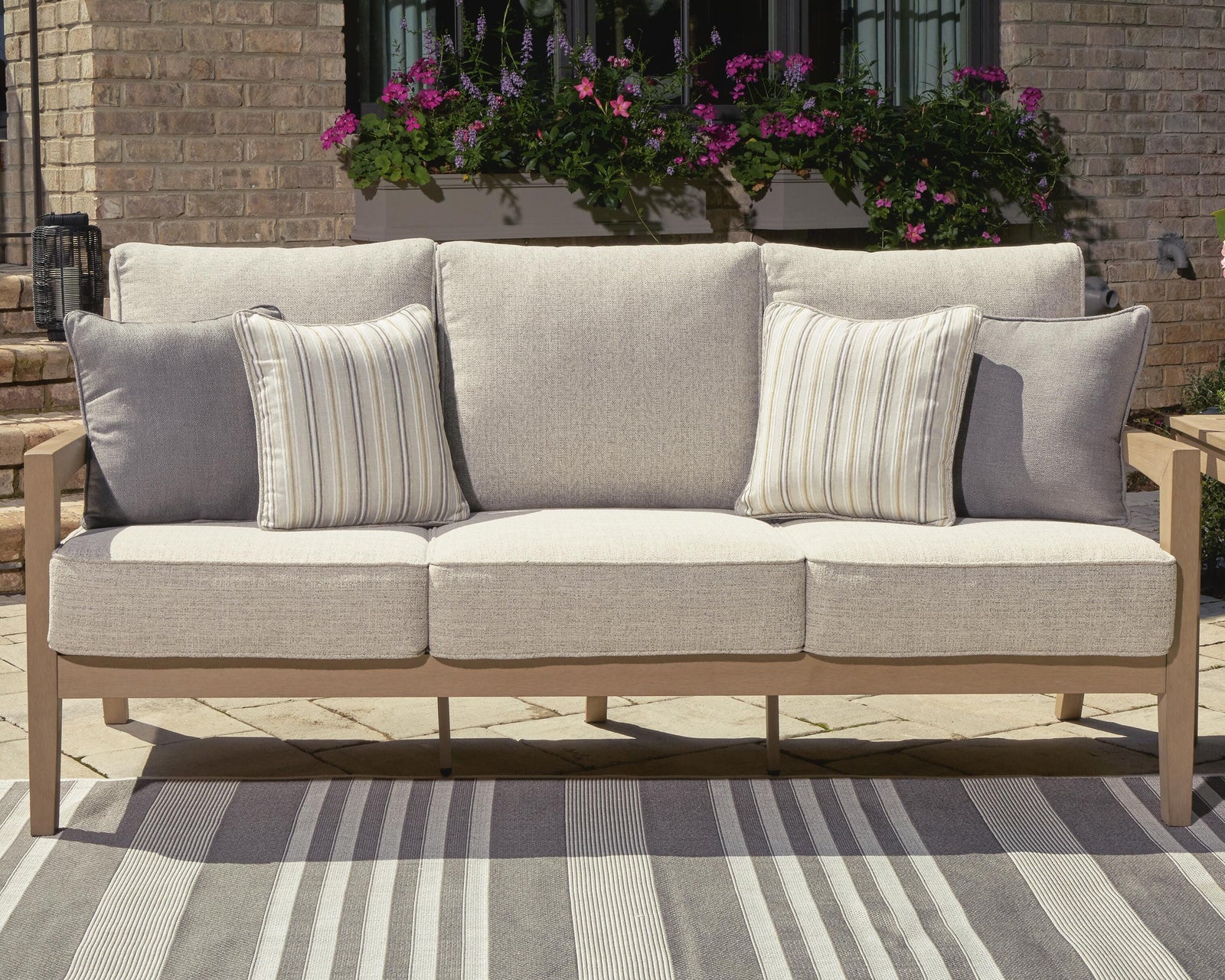 Hallow Creek Outdoor Sofa with Cushion (P560-SI) - Image 2