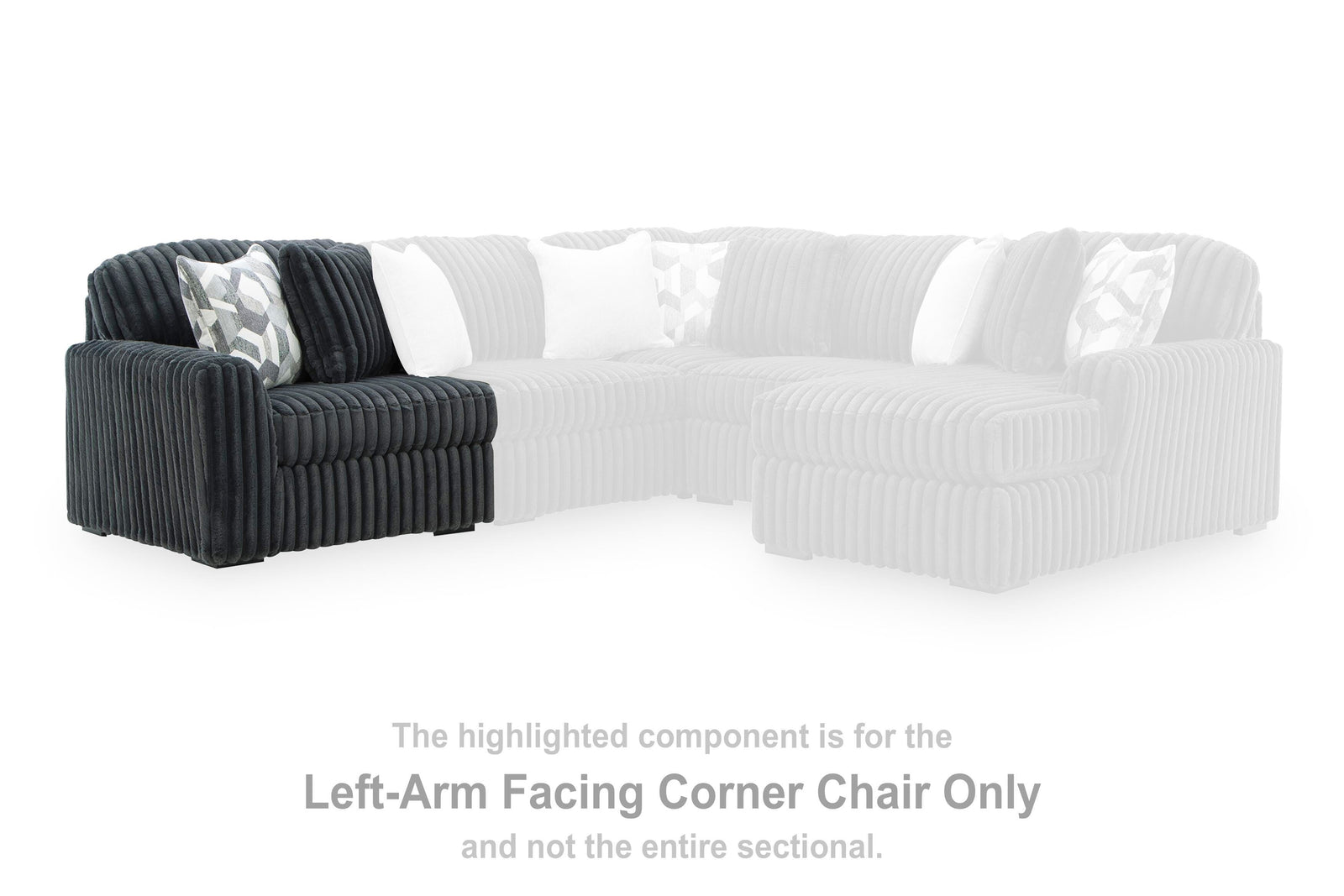 Midnight-Madness Right-Arm Facing Corner Chaise (98105-SI) - Image 10