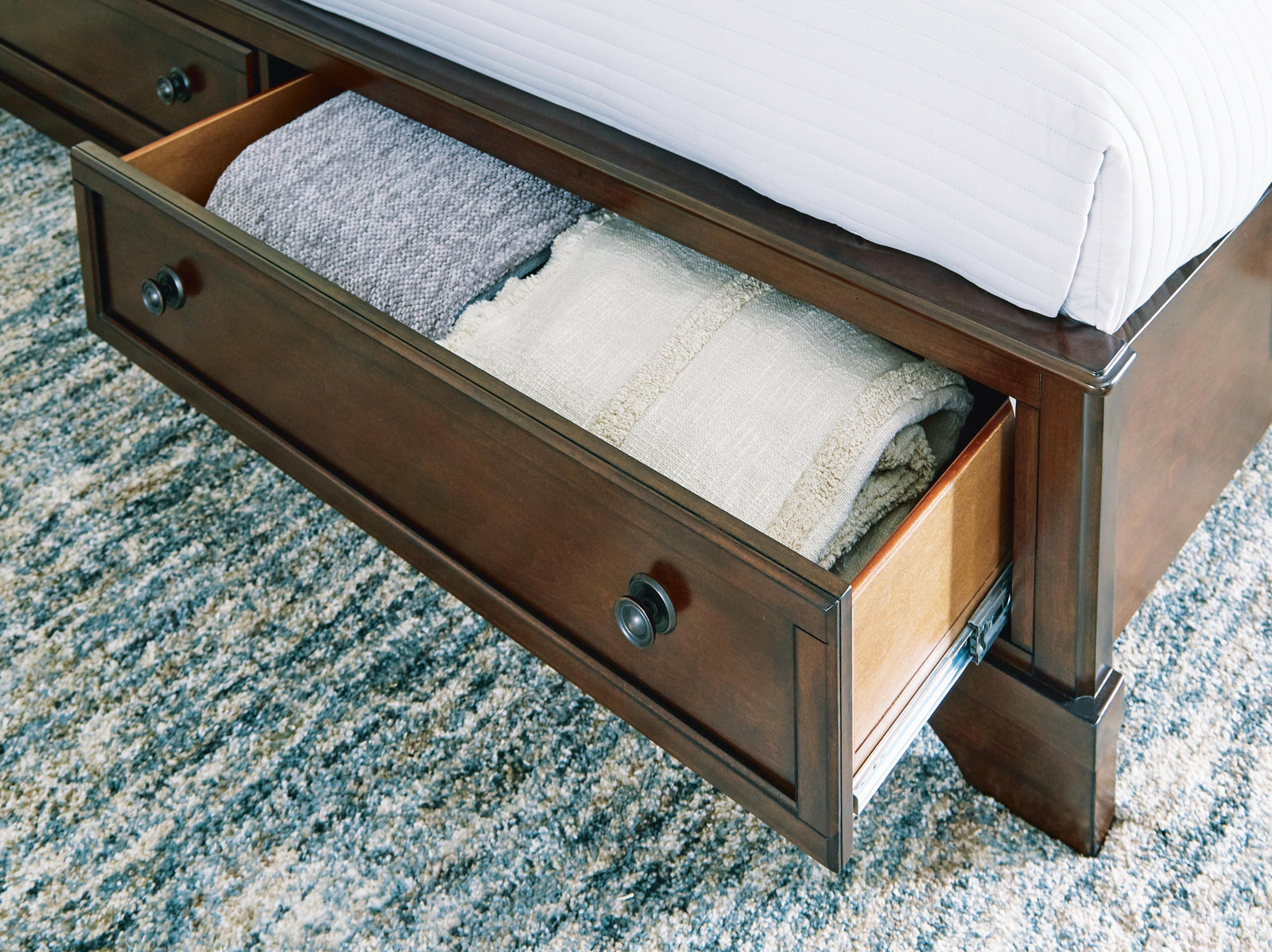 Trellington Sleigh Storage Bed - Brown (B716-SI) - Image 7