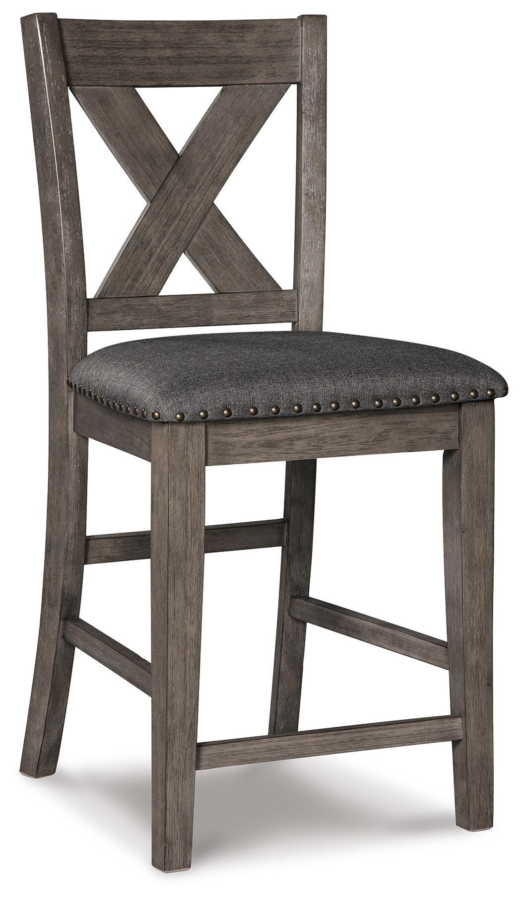 Caitbrook Counter Height Upholstered Bar Stool (D388-SI) - Image 3