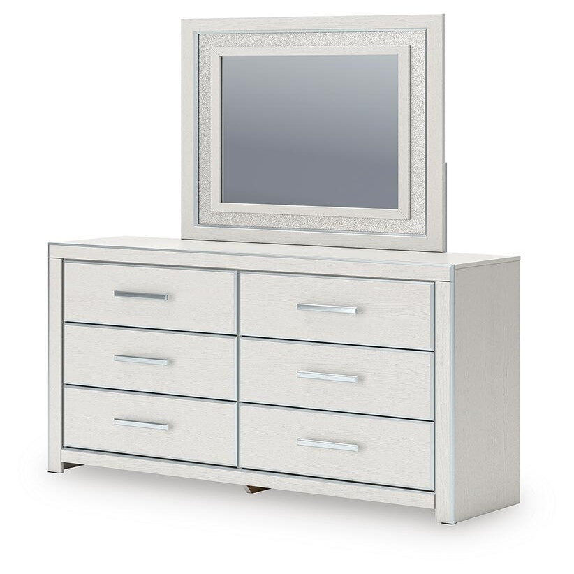 Zuraleus King Upholstered Panel Bed, Dresser, Mirror and Nightstand (PCB3381-SI) - Image 8