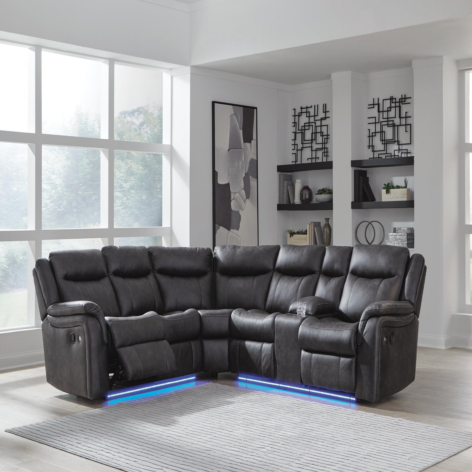 Sultan Meadow 2-Piece Reclining Sectional (PC13001-SI) - Image 4
