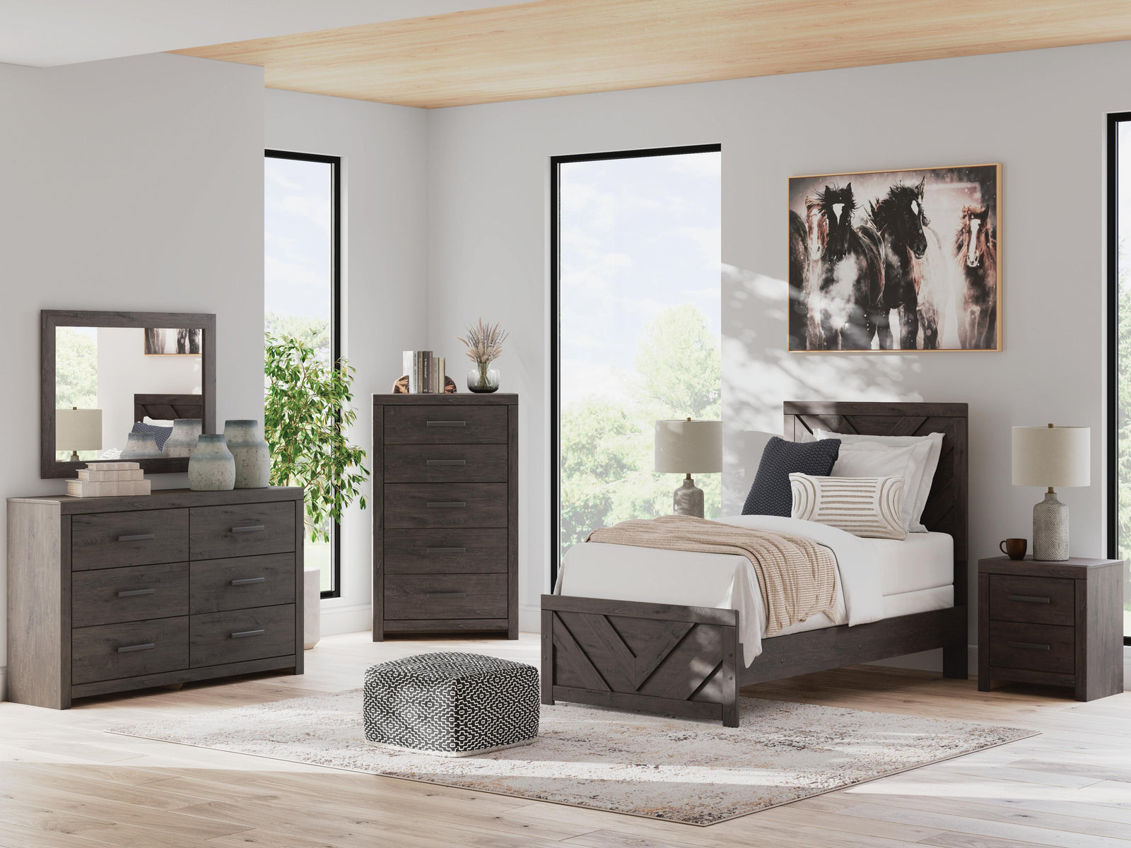 Prendonea Nightstand - Charcoal (B3789-SI) - Image 8