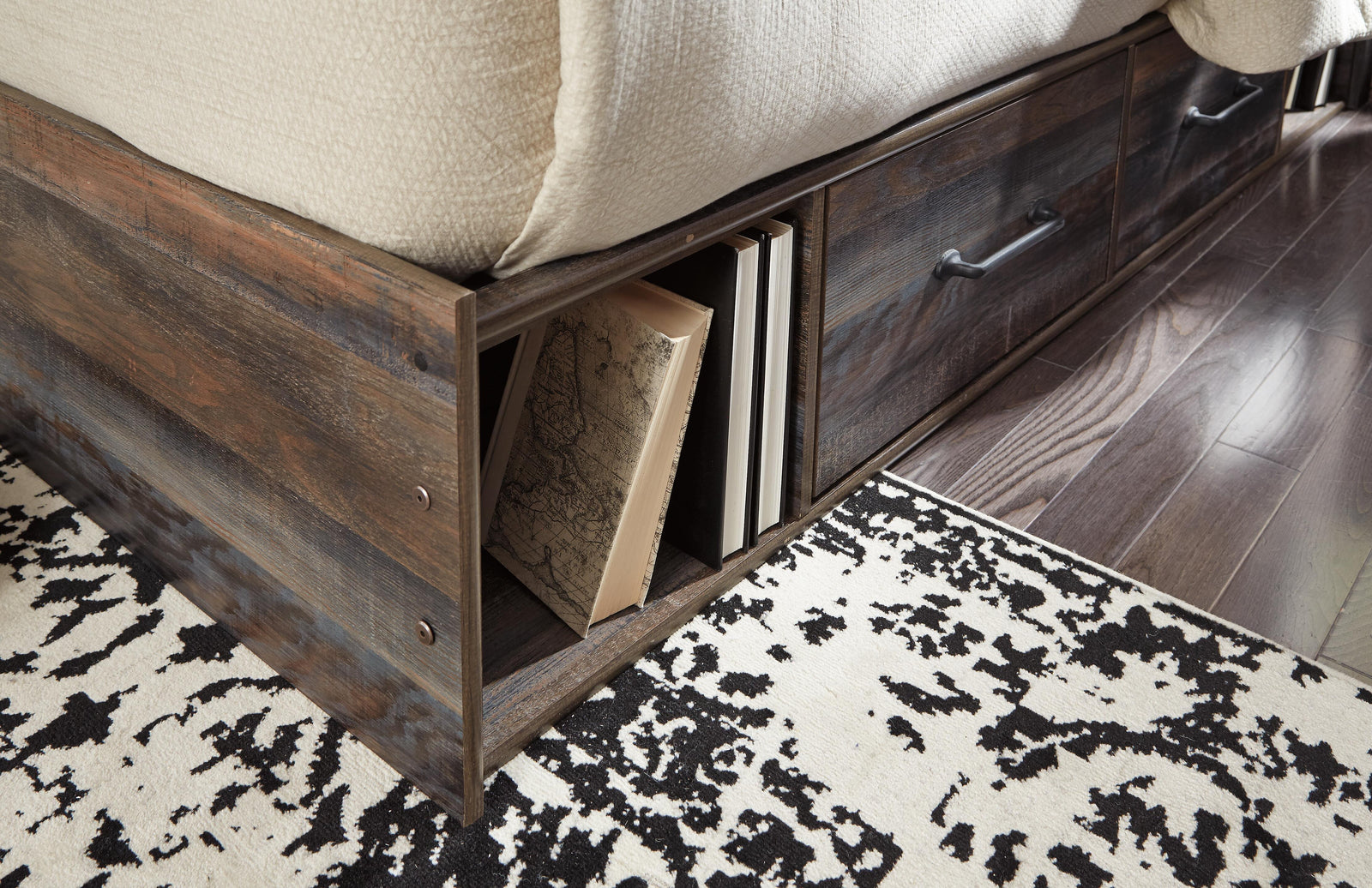 Drystan Panel Bed with Storage, Dresser, Mirror, Chest and 2 Nightstands - Multi (B211-SI) - Image 17