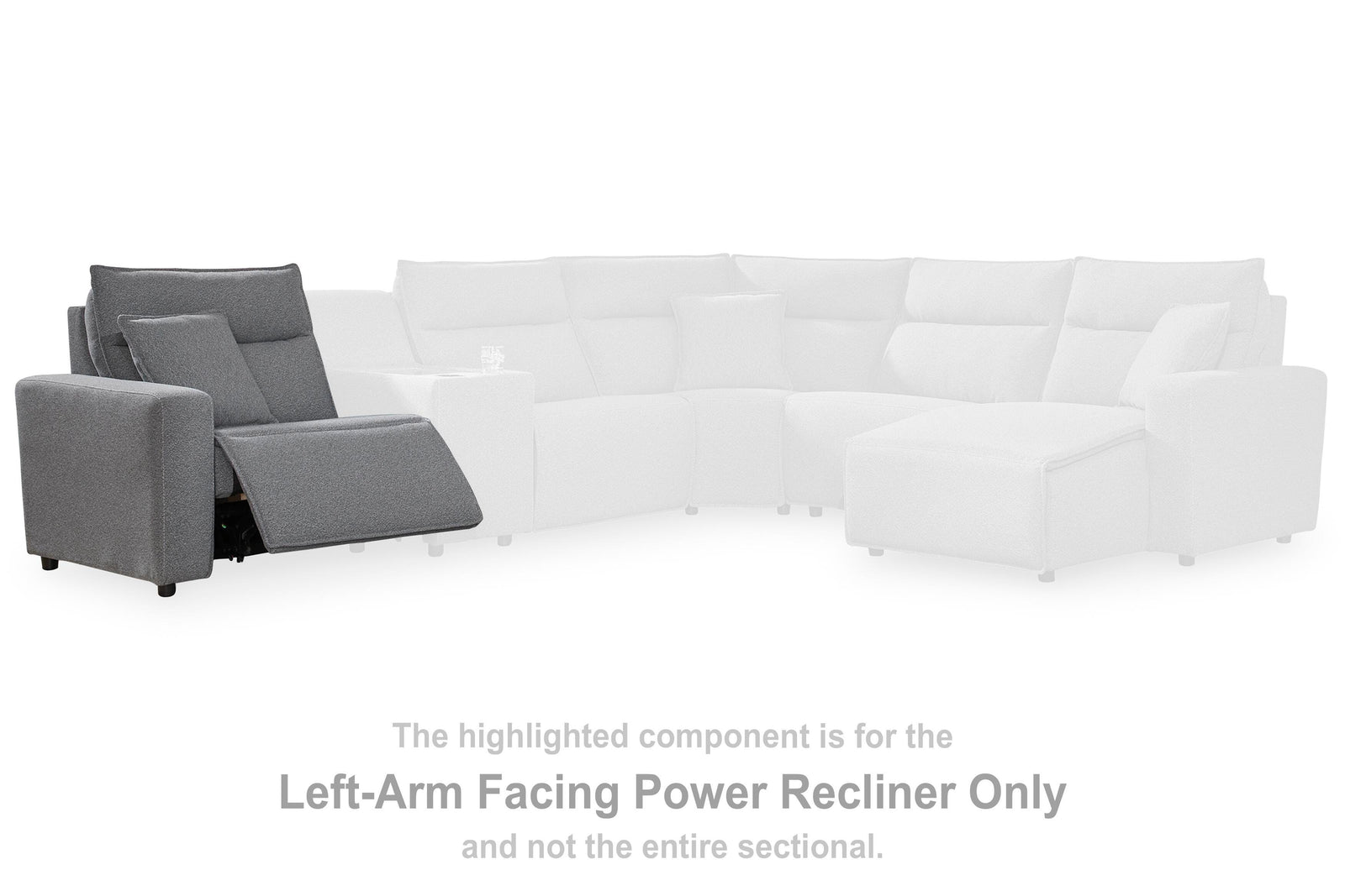 Modmax II Right-Arm Facing Power Reclining Back Chaise (65906-SI) - Image 25