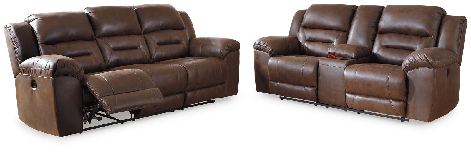 Stoneland Power Reclining Sofa and Loveseat (39904-SI)