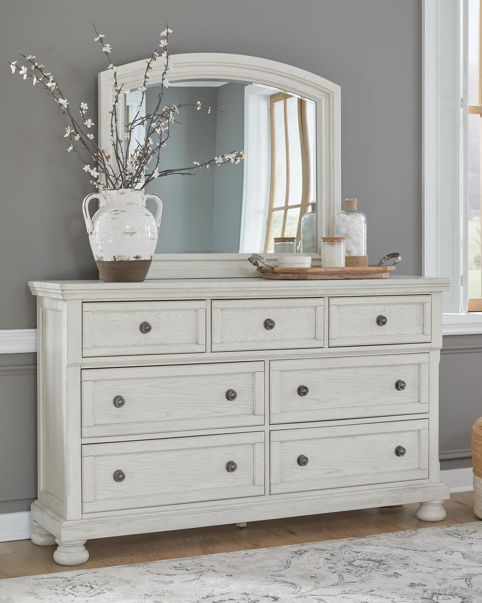 Robbinsdale Panel Storage Bed, Dresser, Chest and 2 Nightstands (B742-SI) - Image 7