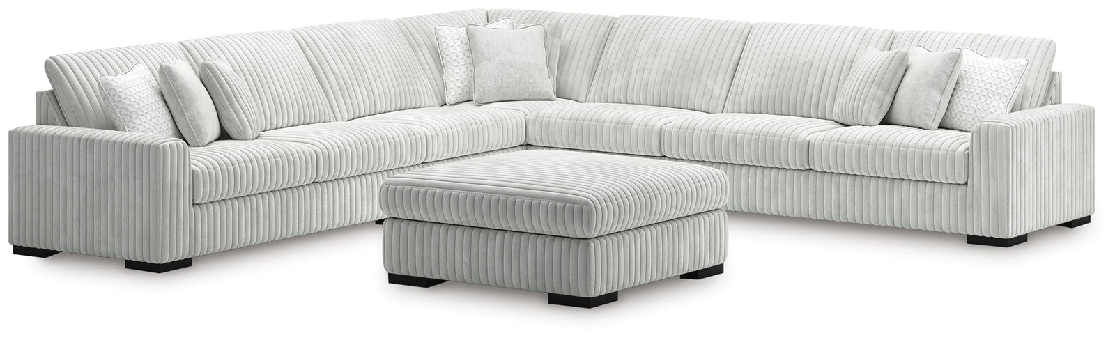 Stupendous 5-Piece Sectional and Ottoman (25903-SI)