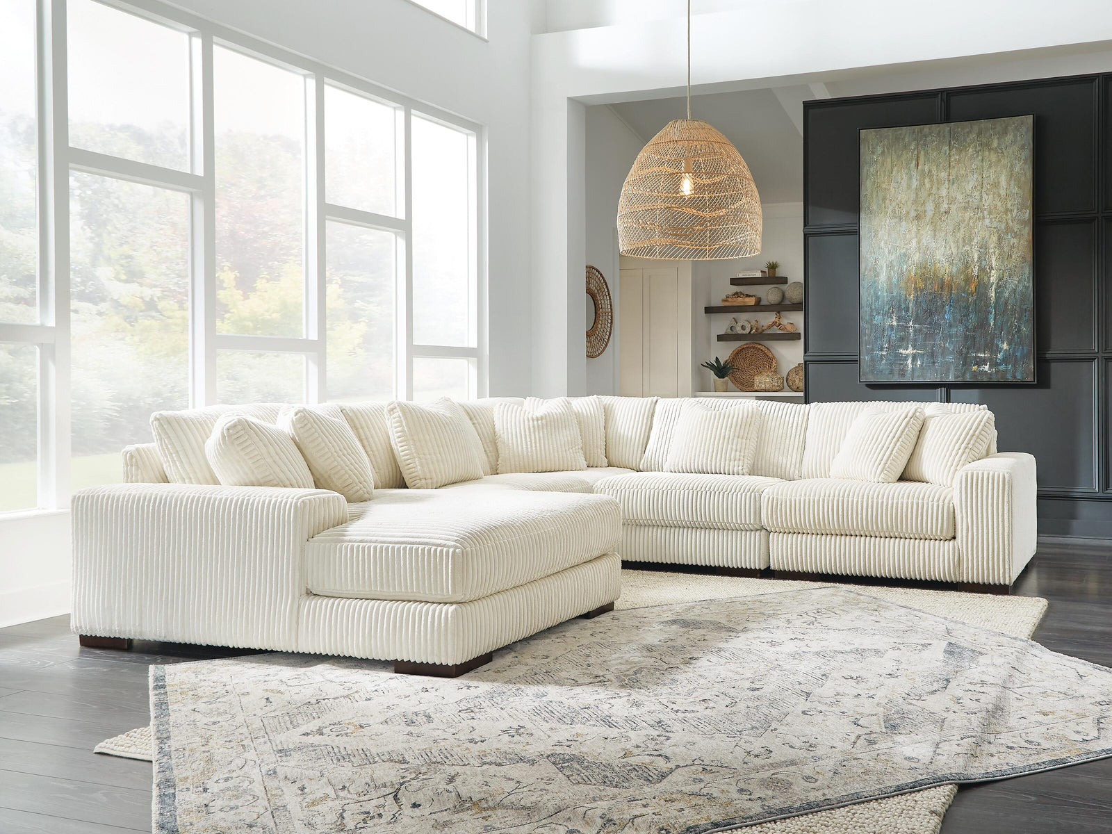 Lindyn 5-Piece Sectional with Chaise (21104-SI) - Image 2