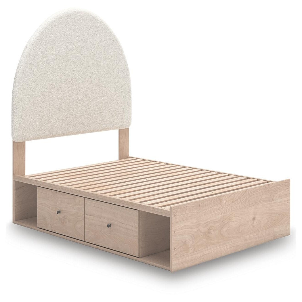 Arloster Full Upholstered Panel Bed with Storage (PCB1566-SI) - Image 3