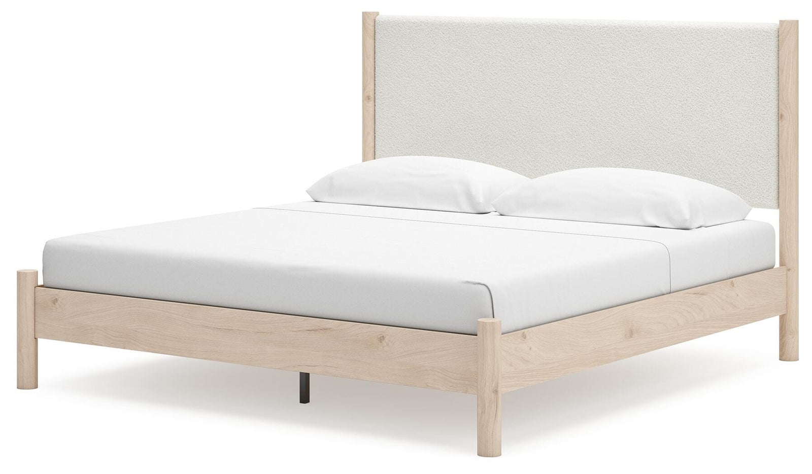 Cadmori Upholstered Panel Bed, Dresser, Mirror and Nightstand - Two-tone (B2615-SI) - Image 14