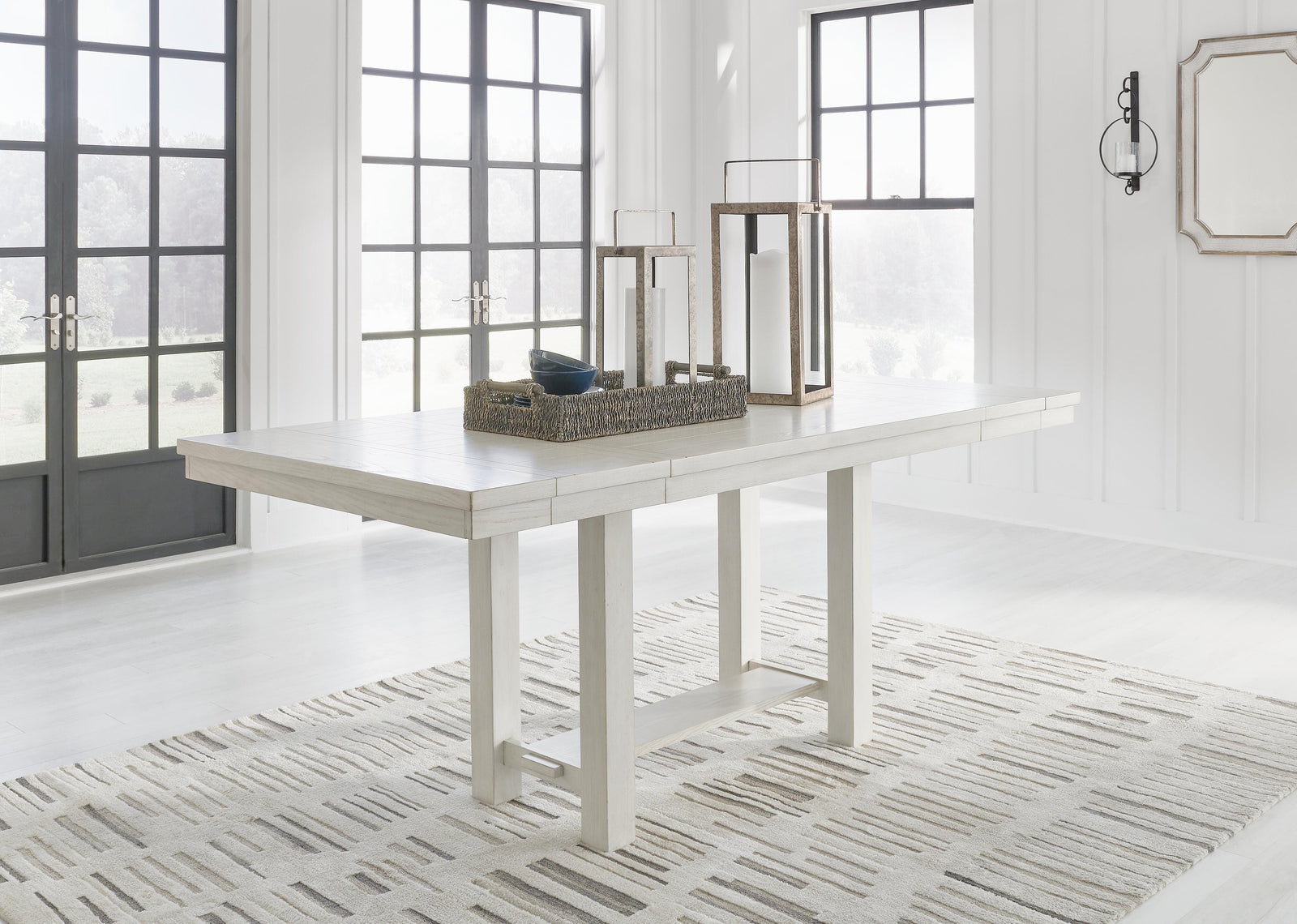 Robbinsdale Counter Height Table and 8 Barstools (D642-SI) - Image 15
