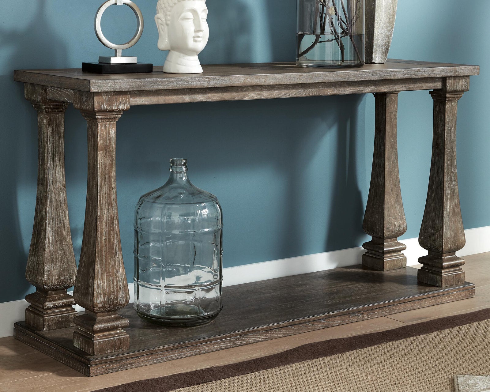 Johnelle Sofa Table - Gray (T776-SI) - Image 2