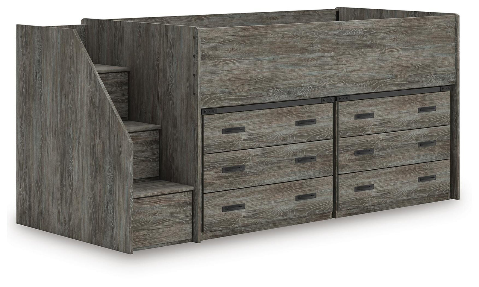 Frandern Loft Bed with Drawer Storage (Youth) - Warm Gray (B4480-SI) - Image 3