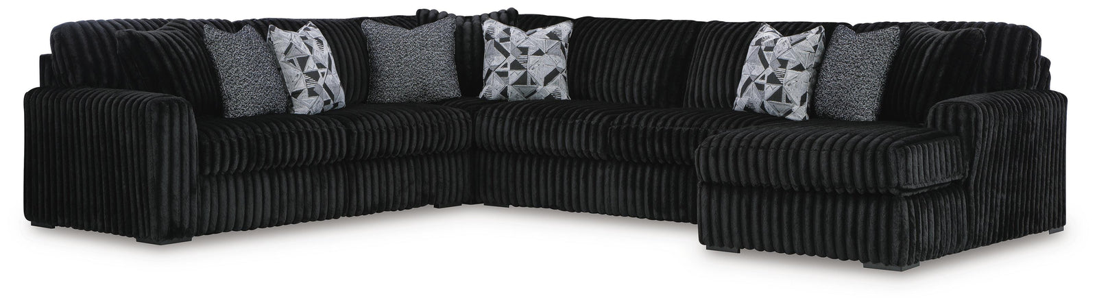 Midnight-Madness 6-Piece Sectional with Chaise (98103-SI)
