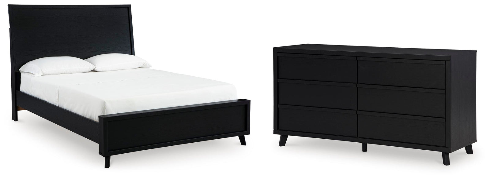 Danziar Panel Bed and Dresser (B1013-SI)