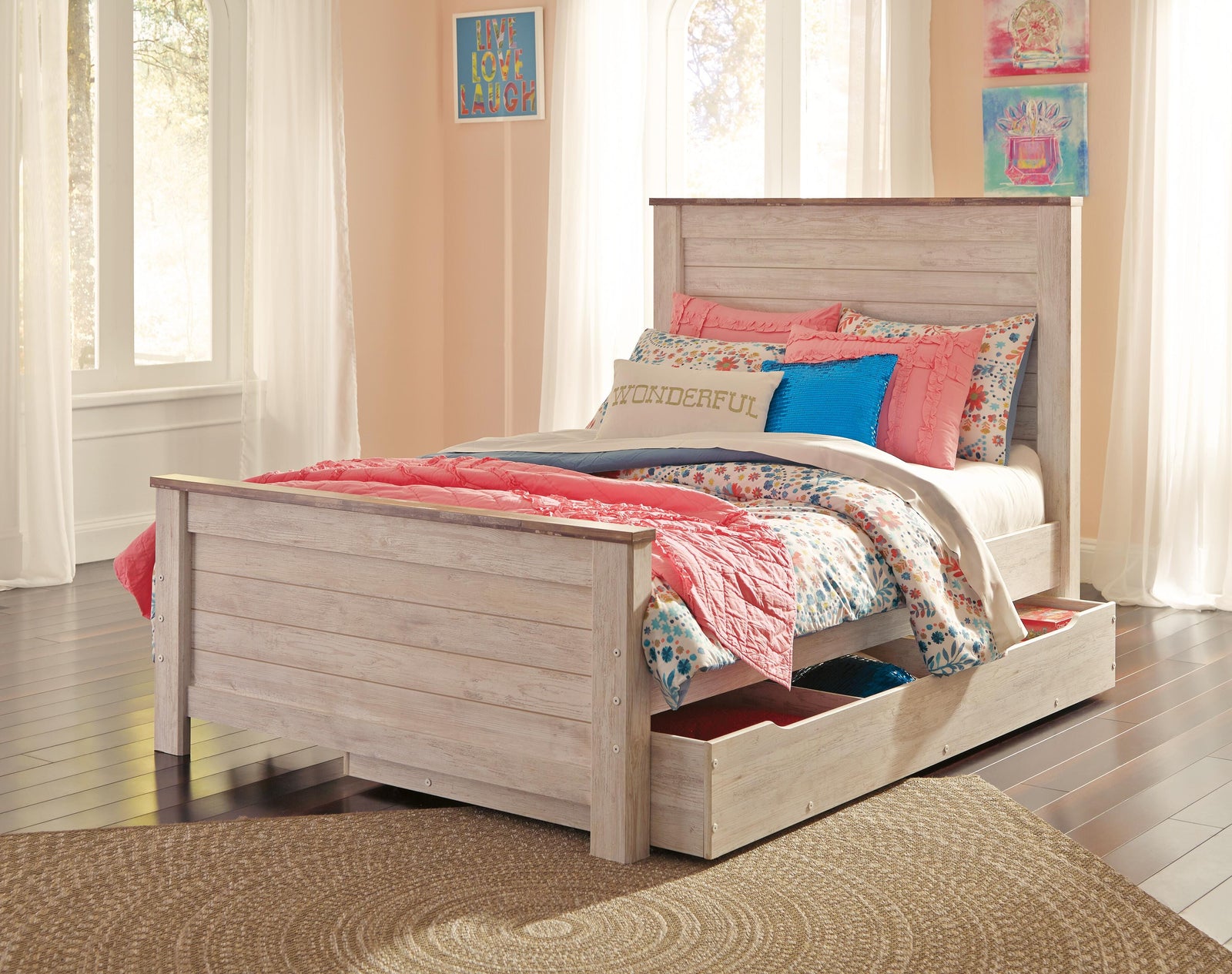 Willowton Panel Headboard - Whitewash (B267-SI) - Image 18