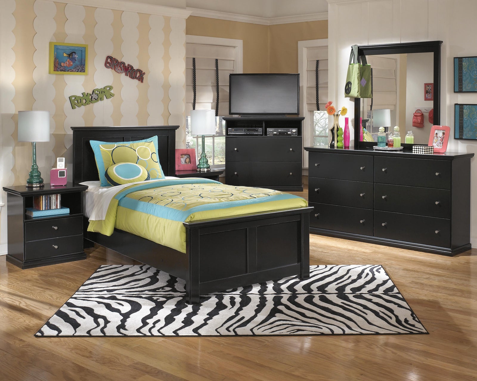 Maribel Dresser - Black (B138-SI) - Image 12