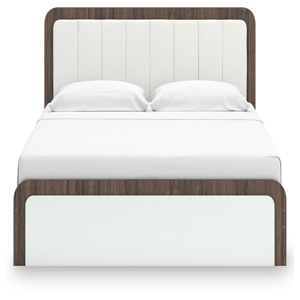 Kendanport King Upholstered Bed, Dresser and Mirror (PCB1108-SI) - Image 9