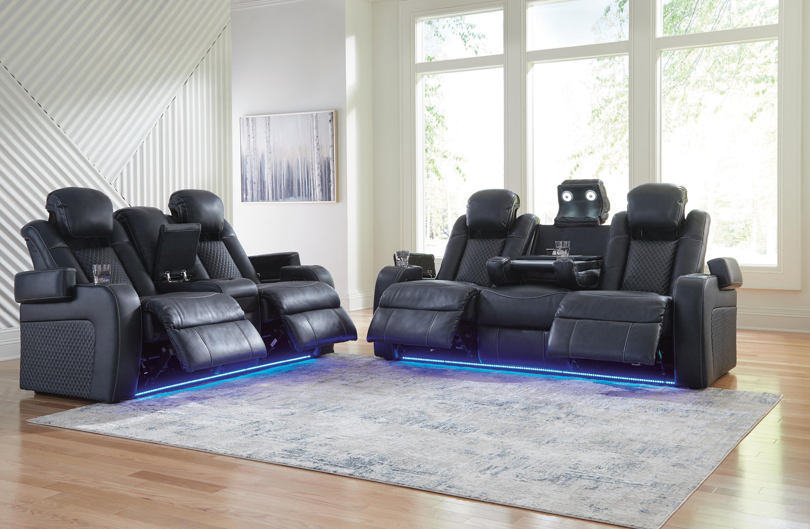 Fyne-Dyme Power Reclining Sofa and Loveseat (36603-SI) - Image 4