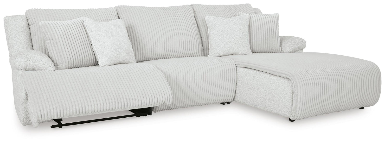 Top Tier 3-Piece Reclining Sectional Sofa Chaise (92706-SI) - Image 3