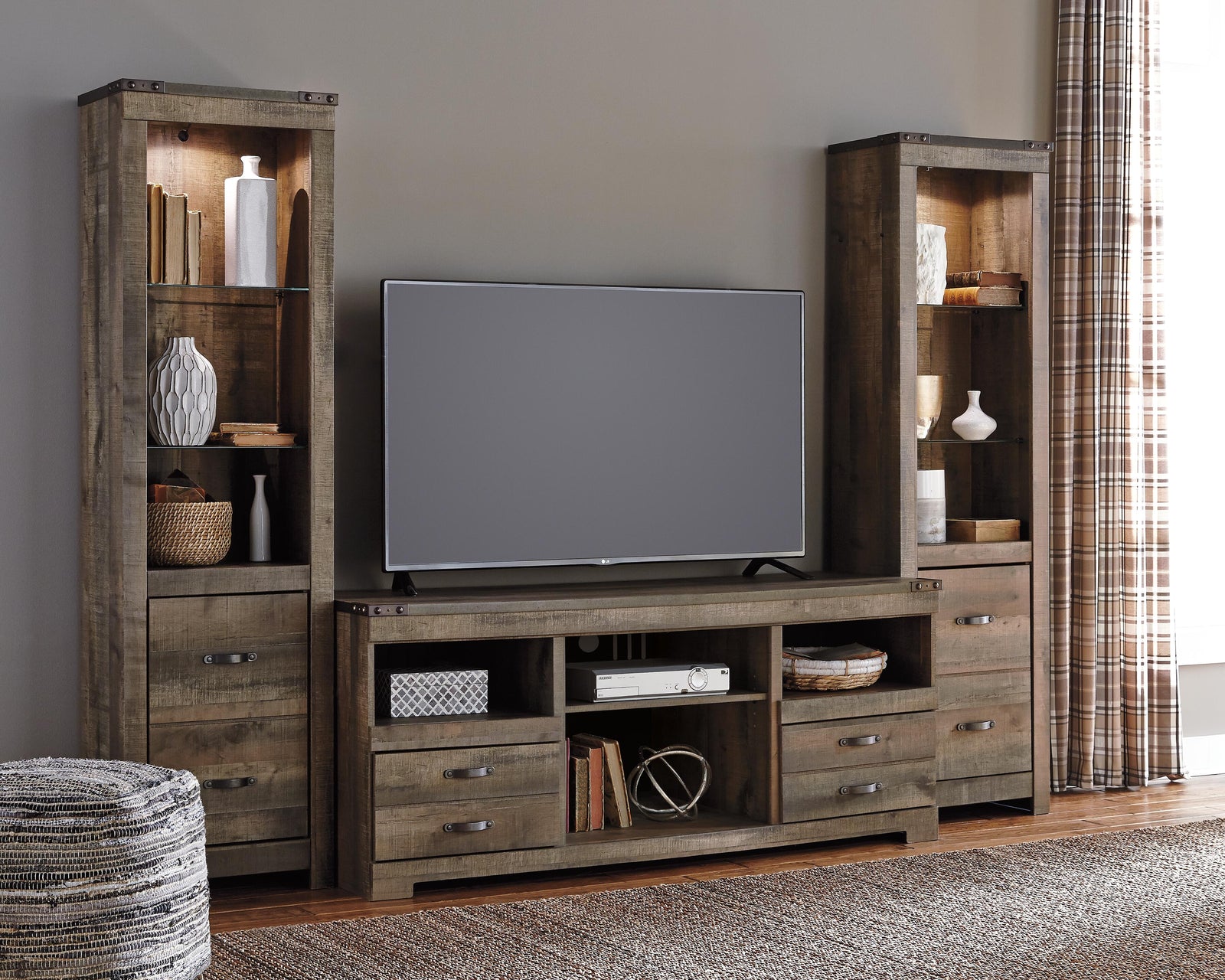 Trinell 3-Piece Entertainment Center (W446-SI) - Image 2