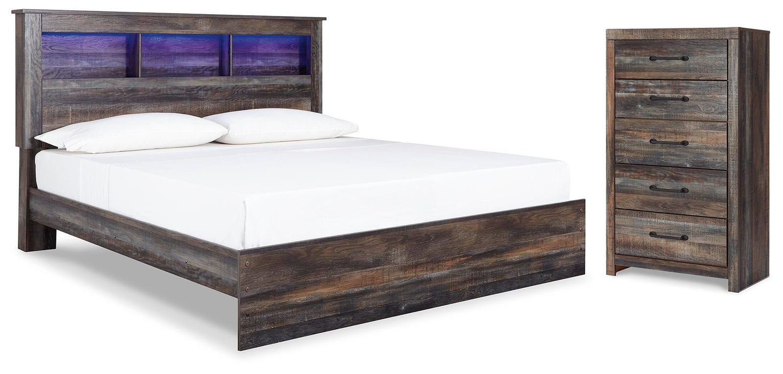 Drystan Panel Bed and Chest (B211-SI)