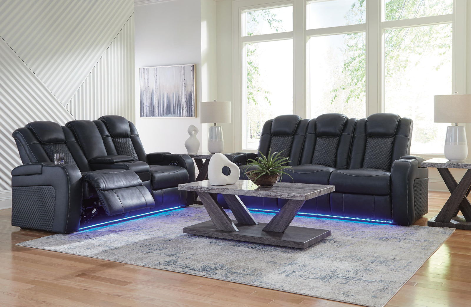 Fyne-Dyme Power Reclining Sofa and Loveseat (36603-SI) - Image 5