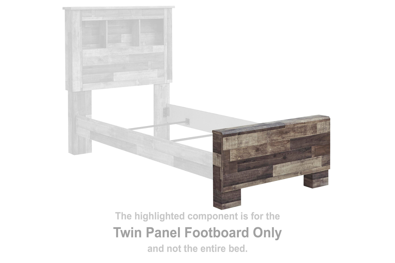 Derekson Panel Footboard - Multi Gray (B200-SI)