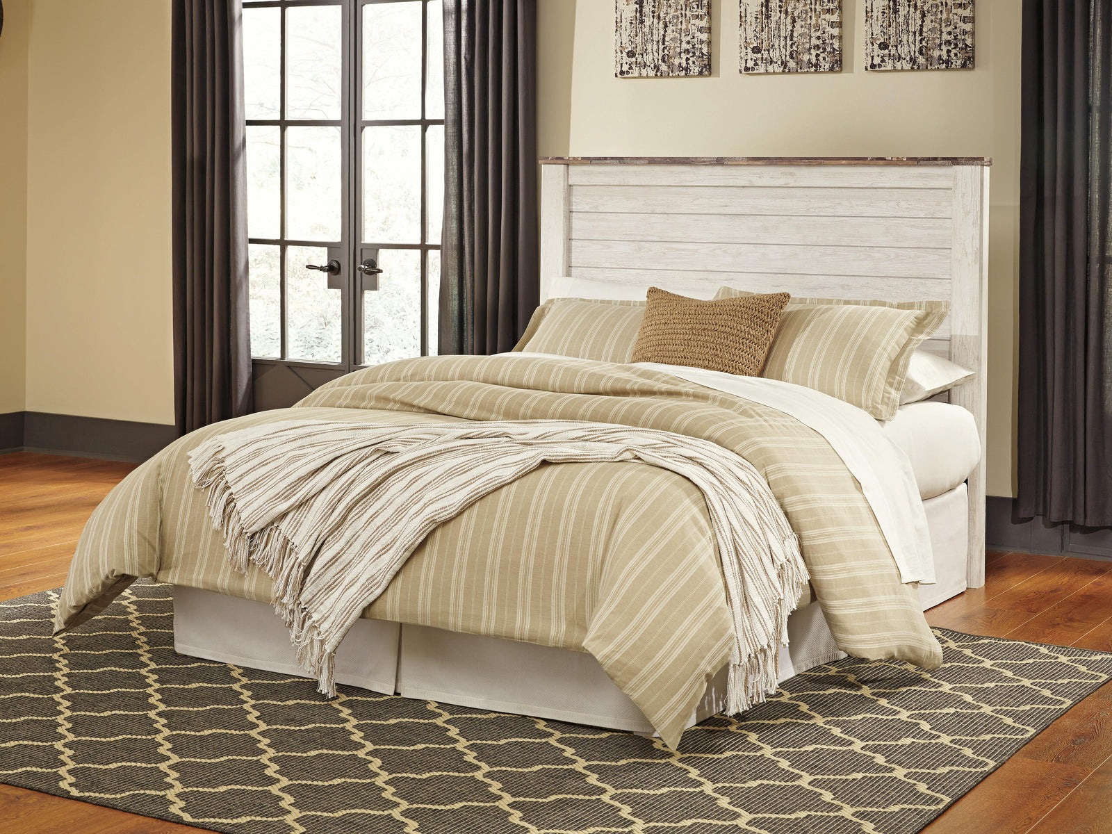 Willowton Panel Headboard - Whitewash (B267-SI) - Image 2
