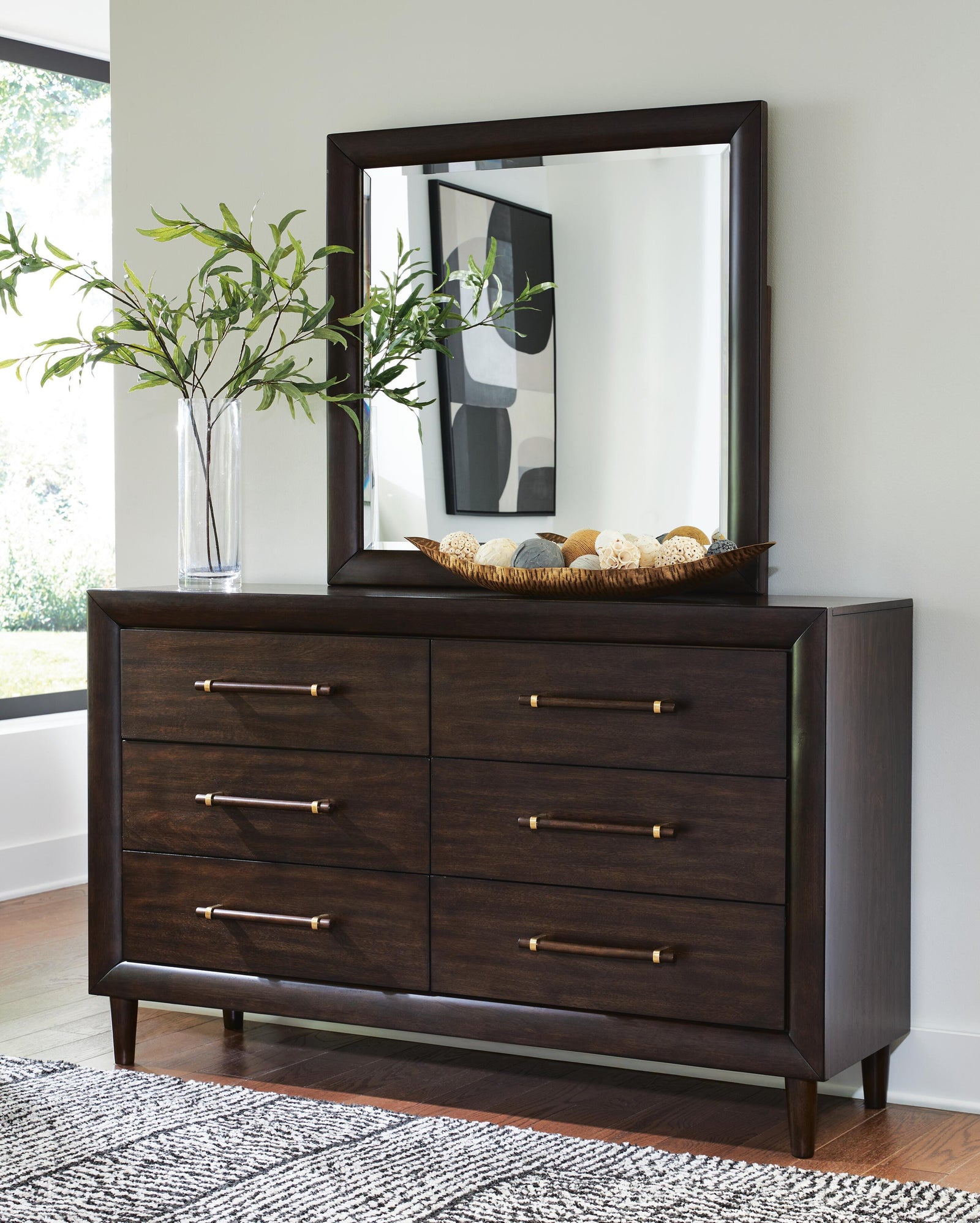 Dantenton Panel Bed, Dresser and Mirror (B611-SI) - Image 10