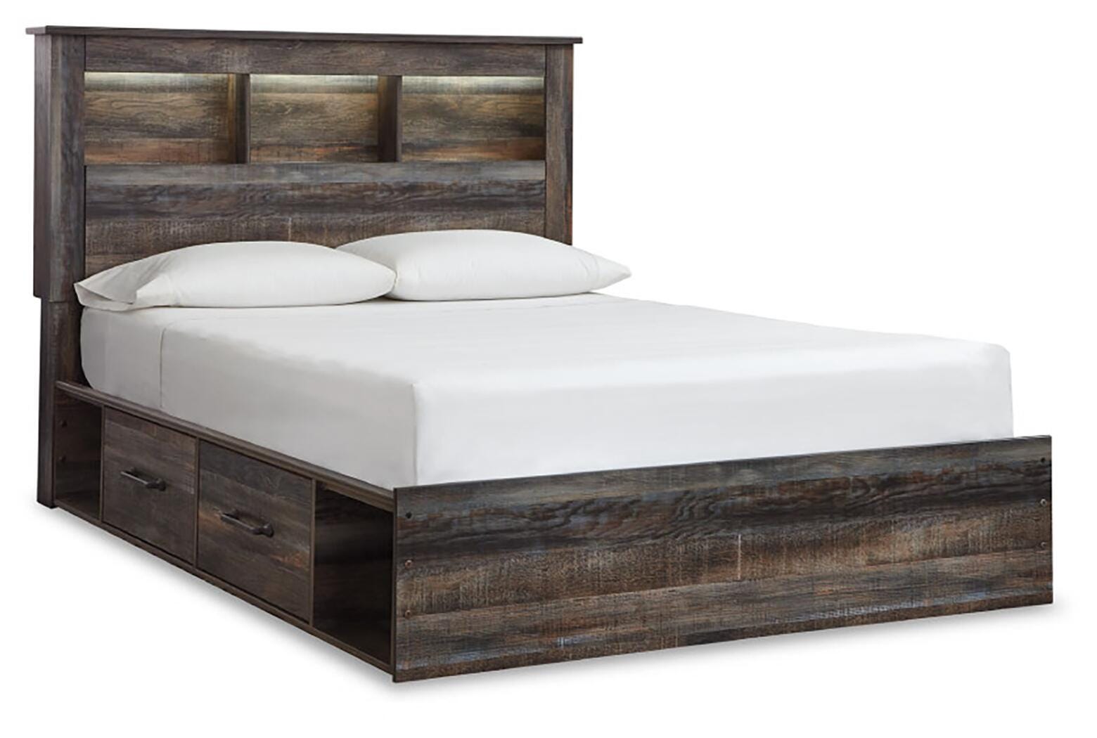 Drystan Bookcase Storage Bed, Dresser, Mirror, Chest and Nightstand (B211-SI) - Image 7