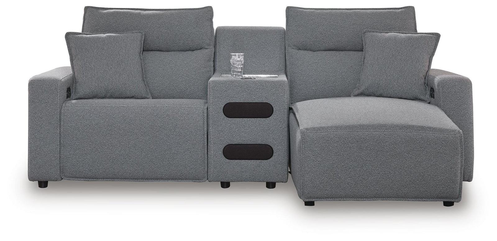 Modmax II 3-Piece Power Reclining Sectional with Chaise and Audio Console (65906-SI)