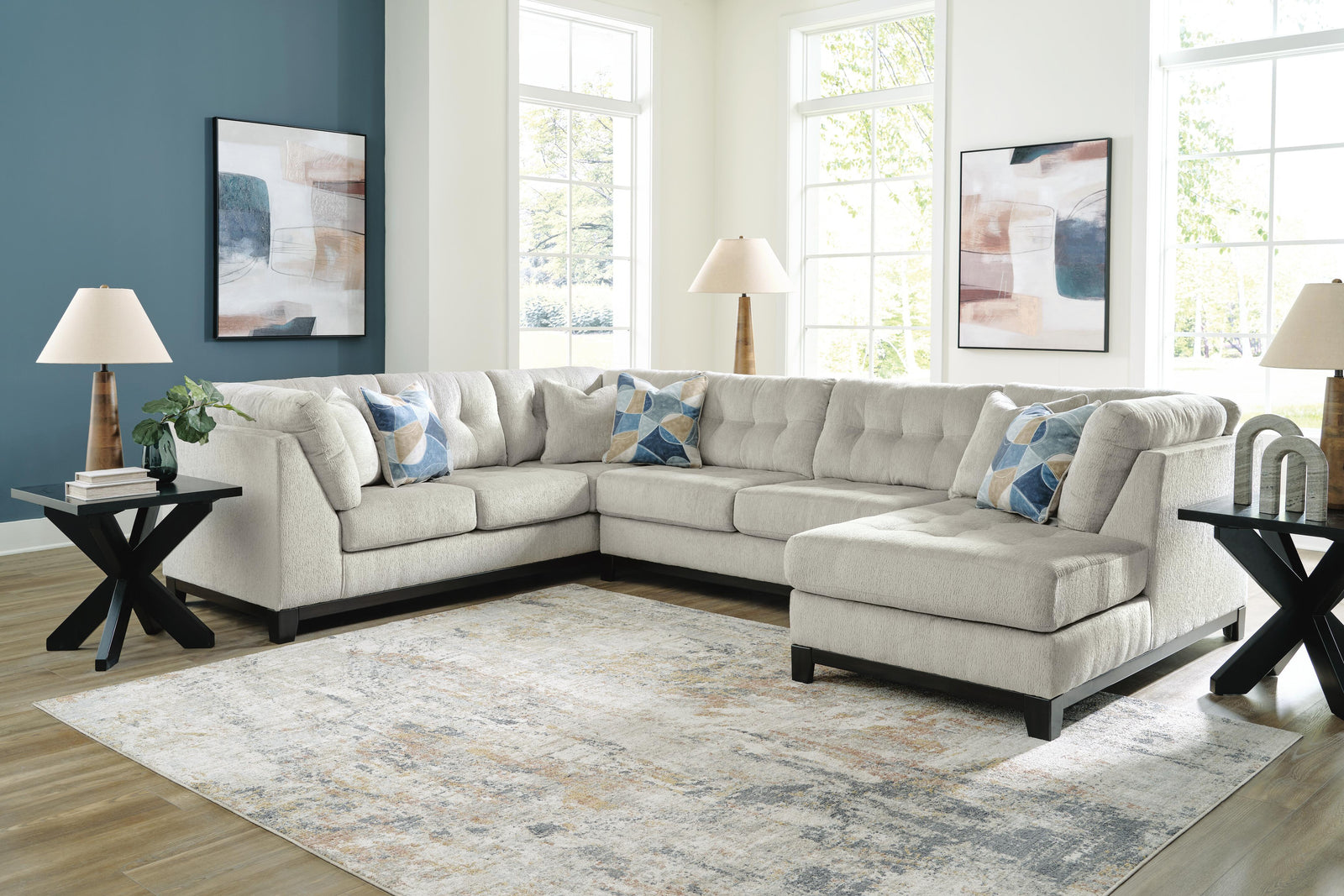 Maxon Place 3-Piece Sectional with Chaise (33004-SI) - Image 4