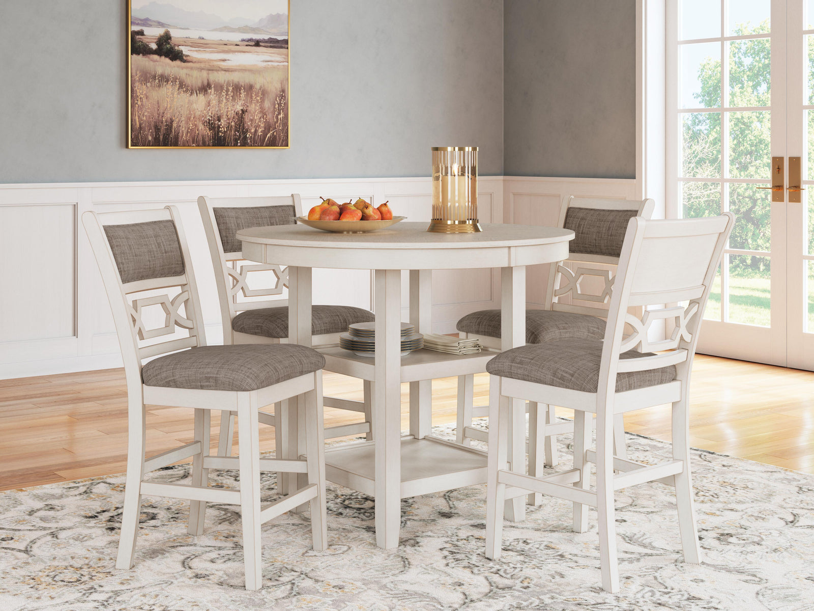 Erinberg Counter Height Dining Table and 4 Barstools (Set of 5) (D423-SI) - Image 4