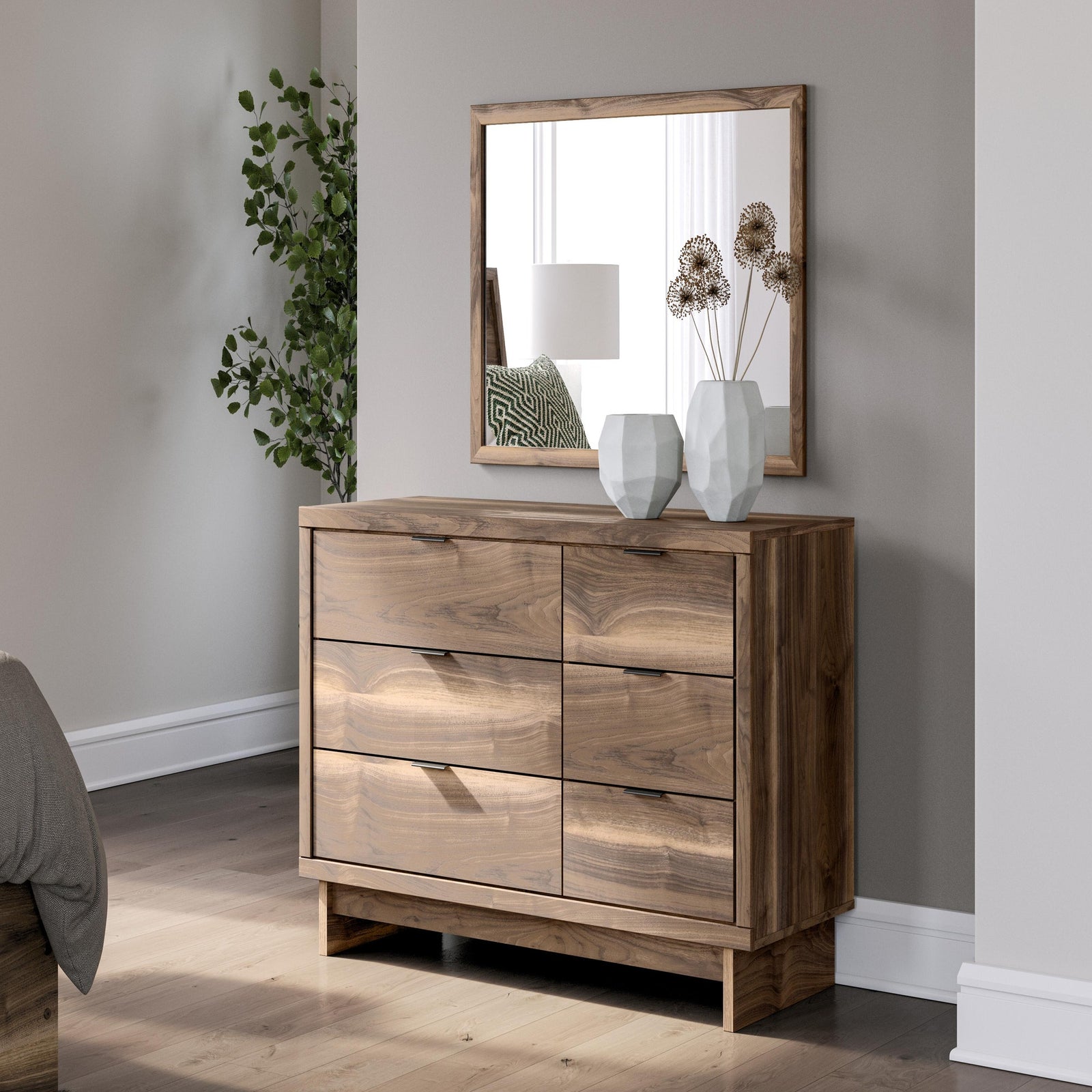 Chirason Twin Panel Bed with Storage, Dresser and Mirror (PCB3367-SI) - Image 16